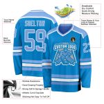 Personalized Hockey Jersey - Blue Light Blue White Design for Ultimate Comfort and Style Personalized Blue Light Blue-White