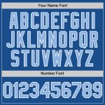 Personalized Blue-White Throwback Baseball Jersey Custom Name & Number - Mesh Authentic Team Apparel Personalized Blue Light