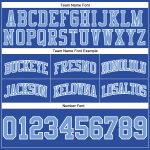 Personalized Blue Light Basketball Shorts - Blue-White Throwback Style Personalized Blue Light Blue-White Throwback Basketball