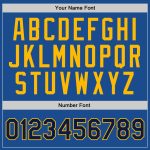 Personalized Navy Gold Basketball Jersey - Authentic Throwback Style Personalized Blue Navy-Gold Authentic Throwback Basketball
