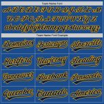 Personalized Navy Blue Gold Throwback Baseball Jersey for Men and Women Personalized Blue Navy-Gold Throwback Baseball Jersey