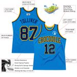 Personalized Navy Gold Throwback Basketball Jersey for Fans and Players Personalized Blue Navy-Gold Throwback Basketball