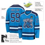 Personalized Navy Blue Hockey Jersey for Men and Women - Customizable Team Sportswear Personalized Blue Navy-White Hockey