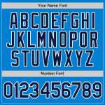 Custom Team Performance T-Shirt with Personalized Name and Number - Blue Navy-White Personalized Blue Navy-White Performance
