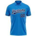 Personalized Navy Blue and White Vapor Performance Golf Polo Shirt Personalized Blue Navy-White Performance Vapor Golf Polo