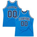 Personalized Throwback Basketball Jersey in Blue Navy-White Personalized Blue Navy-White Throwback Basketball Jersey
