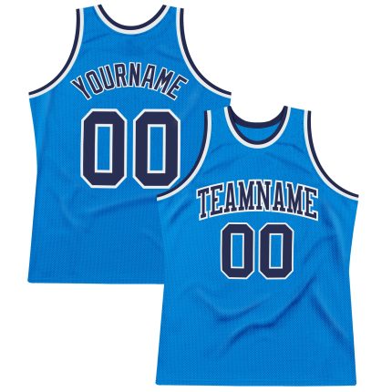 Personalized Throwback Basketball Jersey in Blue Navy-White Personalized Blue Navy-White Throwback Basketball Jersey