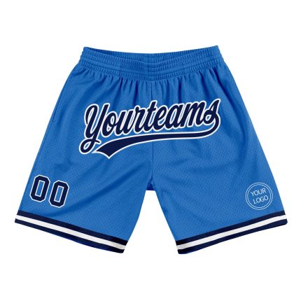Personalized Throwback Basketball Shorts in Blue Navy and White for Men Personalized Blue Navy-White Throwback Basketball