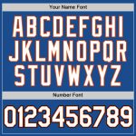 Custom Name and Number Authentic Throwback Baseball Jersey in Blue and Orange-Black Design - Personalized Team Apparel Personalized