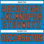 Personalized Blue Orange Black Hockey Jersey with Lace Neck - Custom Team Apparel Personalized Blue Orange-Black Hockey Lace