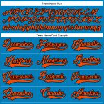 Personalized Blue Orange Black Hockey Jersey with Lace Neck - Custom Team Apparel Personalized Blue Orange-Black Hockey Lace