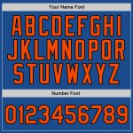 Custom Blue Black Throwback Basketball Jersey - Personalized Sports Apparel Personalized Blue Orange-Black Throwback Basketball