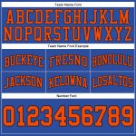 Personalized Blue Orange Black Basketball Shorts - Throwback Style Athletic Wear Personalized Blue Orange-Black Throwback