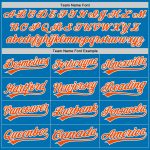 Customized Orange and White Baseball Jersey - Personalized Blue Design Personalized Blue Orange-White Baseball Jersey