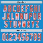 Personalized Blue Hockey Jersey - Custom Orange-White Design for Fans Personalized Blue Orange-White Hockey Jersey