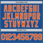 Personalized Blue Orange White Baseball Jersey Throwback Mesh Style Personalized Blue Orange-White Mesh Throwback Baseball
