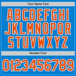 Custom Blue Orange-White Performance T-Shirt for Men and Women - Personalized Athletic Wear Personalized Blue Orange-White