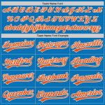 Custom Name and Number Blue Orange-White Performance Golf Polo Shirt - Personalized Team Shirt Personalized Blue Orange-White