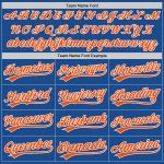 Custom Blue Orange-White Throwback Baseball Jersey for Personalized Style Personalized Blue Orange-White Throwback Baseball
