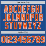 Custom Blue Orange-White Throwback Baseball Jersey for Personalized Style Personalized Blue Orange-White Throwback Baseball
