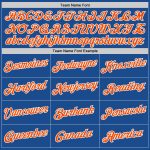 Personalized Basketball Jersey in Blue Orange White Retro Style - Customizable Design Personalized Blue Orange-White Throwback