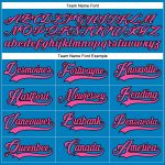 Personalized Blue and Pink Black Hockey Jersey with Lace Neck Design Personalized Blue Pink-Black Hockey Lace Neck Jersey