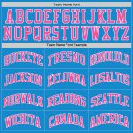 Custom Name and Number Personalized Throwback Basketball Jersey - Blue Pink White Authentic Personalized Blue Pink-White