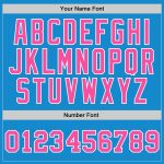 Personalized Basketball Jersey in Blue Pink White Throwback Style Personalized Blue Pink-White Throwback Basketball Jersey