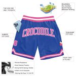 Personalized Blue Pink White Basketball Shorts for Men Women - Throwback Style Personalized Blue Pink-White Throwback Basketball