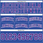 Customizable Basketball Shorts in Blue Purple and White - Throwback Style Personalized Blue Purple-White Throwback Basketball