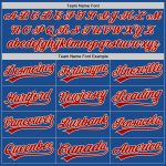 Custom Name and Number Personalized Baseball Jersey - Authentic Throwback in Blue, Red & Cream Colors Personalized Blue Red-Cream