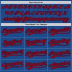 Custom Blue and Red-Navy Baseball Jersey - Personalized Throwback Style Personalized Blue Red-Navy Throwback Baseball Jersey