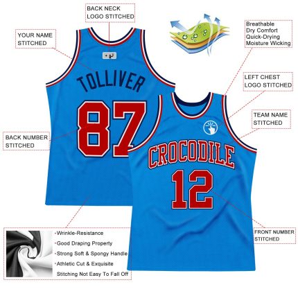 Personalized Throwback Basketball Jersey in Blue and Red-Navy, Custom Design for Fans and Players Personalized Blue Red-Navy