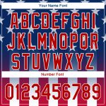 Personalized 3D American Flag Golf Polo Shirt - Blue Red-White Performance Wear Personalized Blue Red-White 3D American Flag