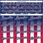 Personalized 3D American Flag Golf Polo Shirt - Blue Red-White Performance Wear Personalized Blue Red-White 3D American Flag