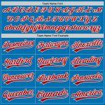 Custom Authentic Baseball Jersey Personalized with Team Name and Number in Blue Red-White Color Personalized Blue Red-White