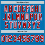 Custom Authentic Baseball Jersey Personalized with Team Name and Number in Blue Red-White Color Personalized Blue Red-White