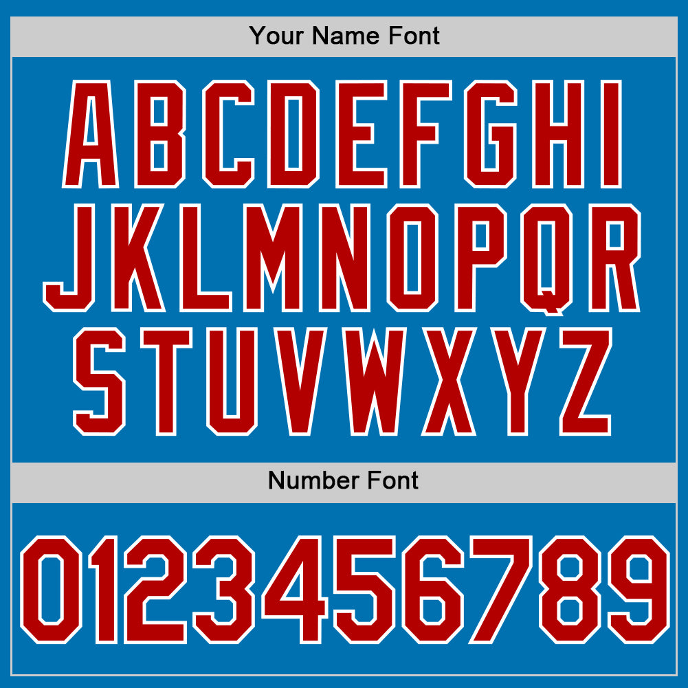 Personalized Blue Red-White Authentic Baseball Jersey Team Custom Name and Number Custom Authentic Baseball Jersey Personalized with Team Name and Number in Blue Red-White Color Personalized Blue Red-White - Image 5