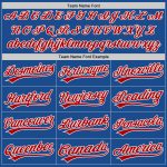 Custom Name and Number Authentic Throwback Baseball Jersey - Personalized Blue Red White Team Jersey Personalized Blue Red-White
