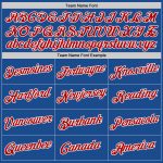 Personalized Authentic Throwback Basketball Jersey - Blue Red White Style Personalized Blue Red-White Authentic Throwback