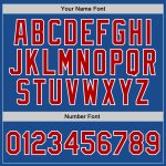 Personalized Authentic Throwback Basketball Jersey - Blue Red White Style Personalized Blue Red-White Authentic Throwback