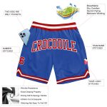 Custom Name and Number Authentic Throwback Basketball Shorts - Personalized Blue Red-White Team Gear Personalized Blue Red-White