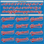 Custom Team Name Number Performance Vapor Golf Polo Shirt Blue Red White Personalized Blue Red-White Performance Vapor Golf