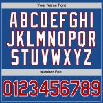 Customizable Blue Red White Throwback Baseball Jersey for Men and Women Personalized Blue Red-White Throwback Baseball Jersey