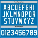 Custom Name and Number Authentic Baseball Jersey in Blue and White - Personalized Team Jersey Personalized Blue White Authentic