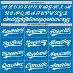 Custom Name and Number Authentic Baseball Jersey in Blue and White - Personalized Team Jersey Personalized Blue White Authentic
