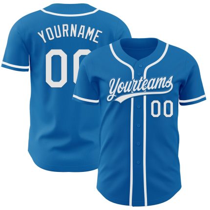 Custom Blue and White Baseball Jersey - Personalized Sports Apparel Personalized Blue White Baseball Jersey