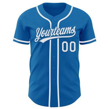 Custom Blue and White Baseball Jersey - Personalized Sports Apparel Personalized Blue White Baseball Jersey