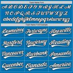 Custom Name and Number Personalized Baseball Jersey - Blue and Black Authentic Team Jersey Personalized Blue White-Black