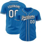 Custom Blue White Black Baseball Jersey for Men and Women Personalized Blue White-Black Baseball Jersey